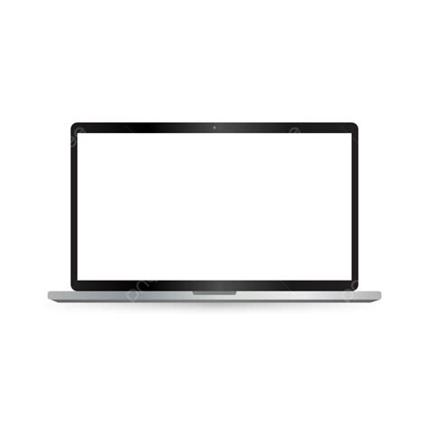 Laptop Blank Screen Isolated Display Vector Illustration Laptop