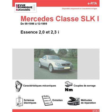 Revue Technique Mercedes Classe Slk I Rta Site Officiel Etai