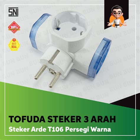 Jual STEKER T ARDE TOFUDA SNI T106 Tanpa SAKLAR COLOKAN STEKER T