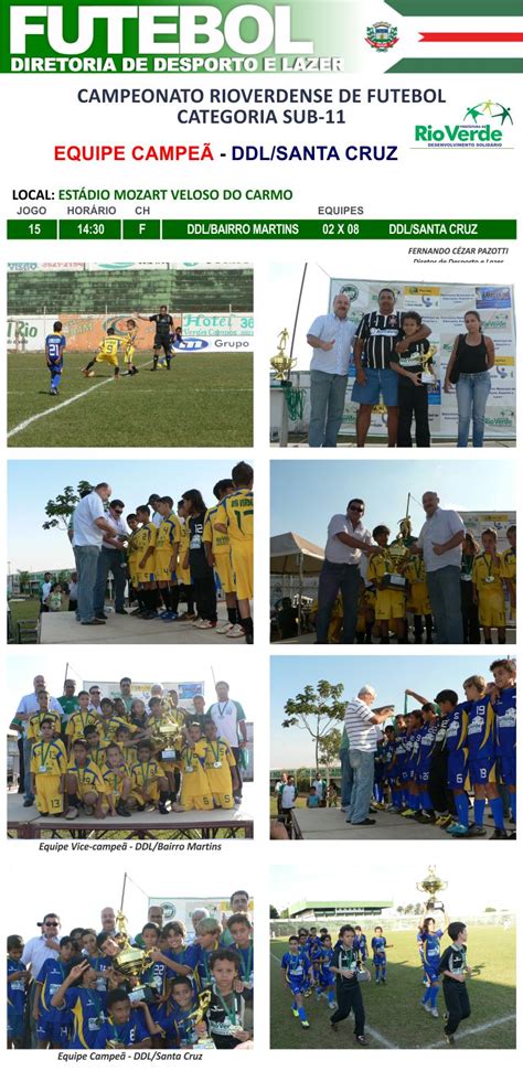 Campeonato Rioverdense De Futebol Categoria Sub Equipe Campe