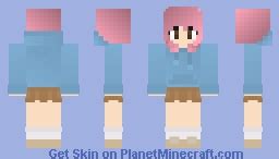 blue hoodie girl Minecraft Skin