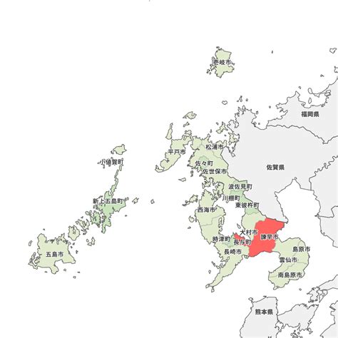 長崎県諫早市の地図 Map It マップ・イット