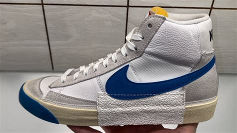 Nike Blazer Mid 77 Remastered Photo Blue White Shoes Youtube