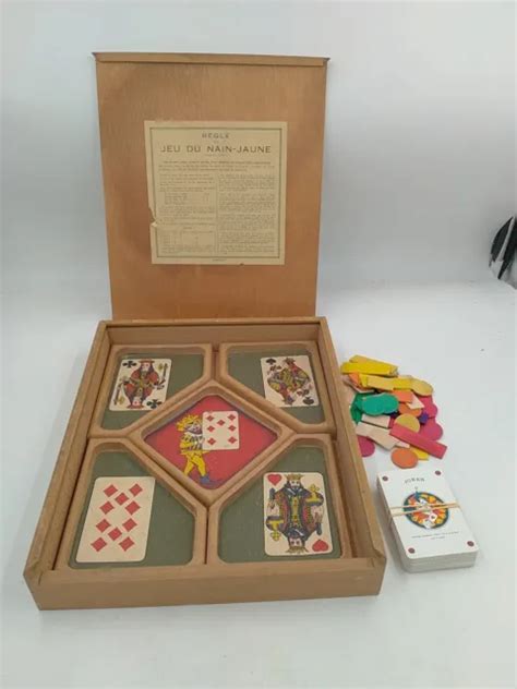 JEU DU NAIN Jaune Jeux De Société Bois Cartes Mises EUR 34 90 PicClick FR