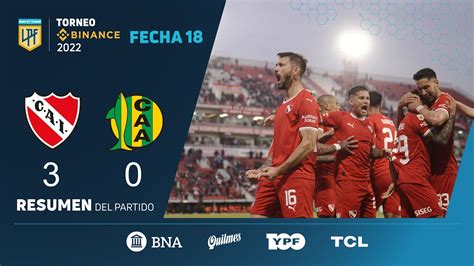 Torneobinance Fecha 18 Resumen De Independiente Aldosivi Youtube