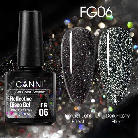 Spr Ml Canni Sparkle Diamond Reflexivo Esmalte Uv Led Envase De Pvc