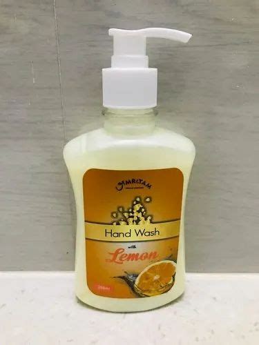 Rv Herbal Gel Amratam Lemon Hand Wash Packaging Type Pump Bottle