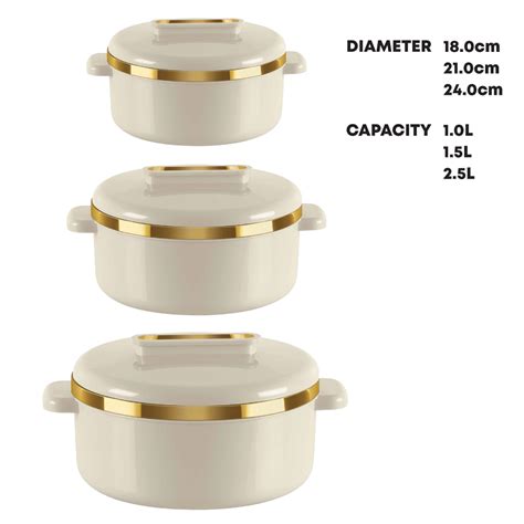 Sq Professional Curve Insulated Hot Pot Set Pc Cream L