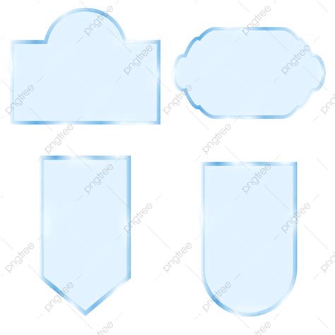 Transparent Glass Plates Vector PNG Images Set Of Glass Plates Shapes