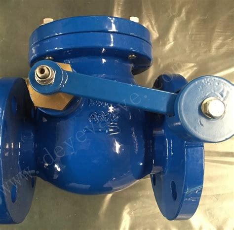 DIN Pn16 ANSI 150lbs Cast Iron Swing Check Valve With Counter Lever