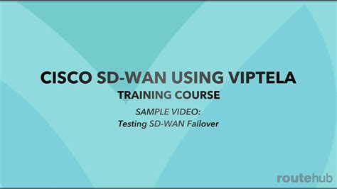 Cisco Sd Wan Using Viptela Training Course Sample Video Youtube