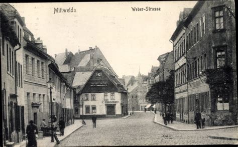 Ansichtskarte Postkarte Mittweida in Sachsen Weber Straße Handlung