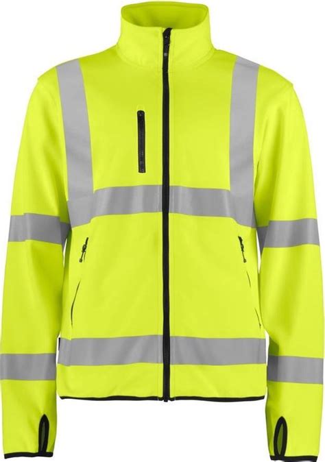 Projob Prio Lichte Softshell Geel Zwart 6105 Maat L Bol