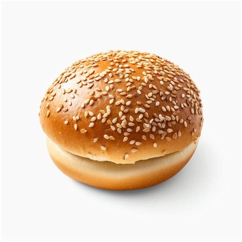 Premium Photo A Hamburger Bun With Sesame Seeds On Top