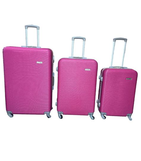 Travel Bag - 3 Piece Luggage Set - Bright Pink | Shop Today. Get it ...