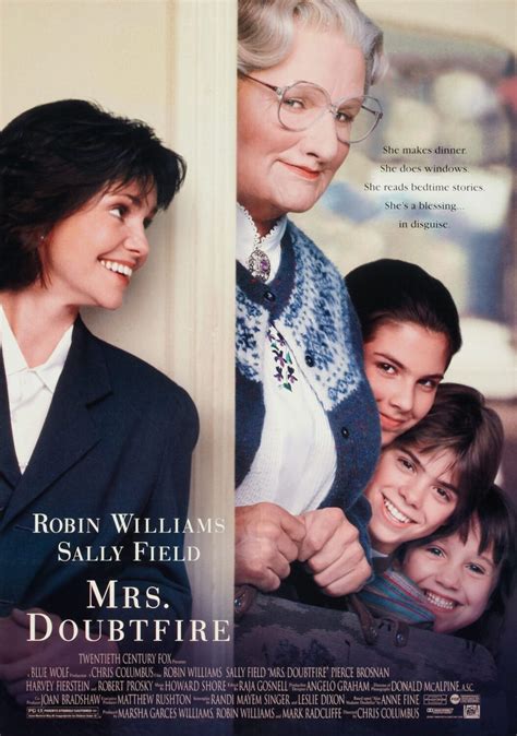 Mrs Doubtfire Movie Poster - Classic 90's Vintage Poster Print - prints4u