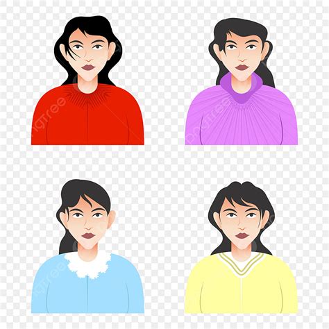 Avatar Set Clipart Transparent PNG Hd People Avatar Set Isolated