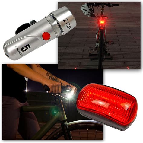 Farol Bicicleta Bike Sinalizador Leds Lanterna Traseira Pisca Luz