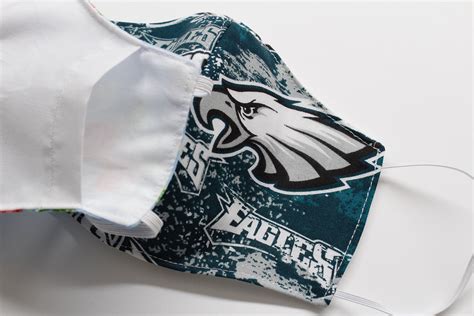 Philadelphia Eagles Face Mask With Filter 4 Layers Including Etsy