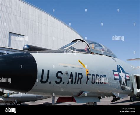 Old jet fighter of the US Air Force in Wing Over the Rockies Air and ...