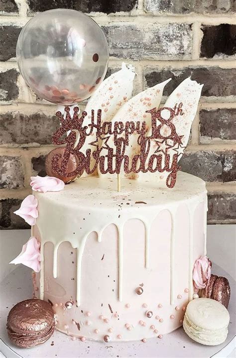 18th Birthday Cake Ideas for a Memorable Celebration : Rose Gold drip ...