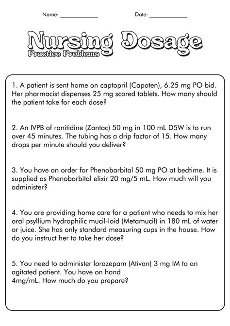 11 Med Math Worksheets Medical Math Math Practice Worksheets Dosage Calculations