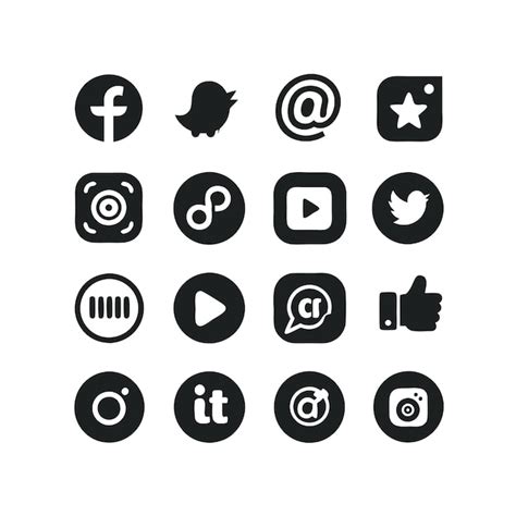 Conjunto Vectorial De Conceptos De Iconos De Redes Sociales Vector