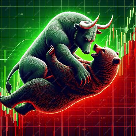 Premium Photo | Stock Market trading concept with bull and bear