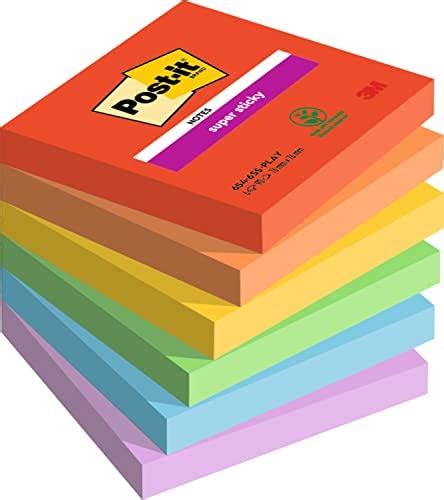 Post It Notes Super Sticky Couleurs Carnival Pack De Blocs