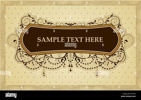 Vintage Label Vector Illustration Stock Photo Alamy