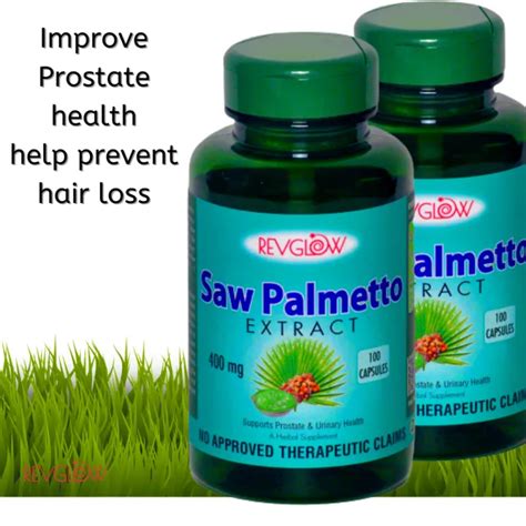 Revglow Saw Palmetto Extract 2Bottles 400mg 100caps Prostate Hair