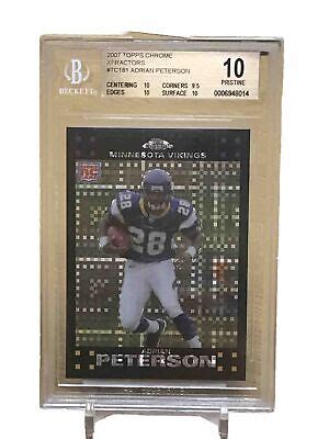 2007 Topps Chrome TC181 Xfractor Adrian Peterson RC BGS 10 PRISTINE