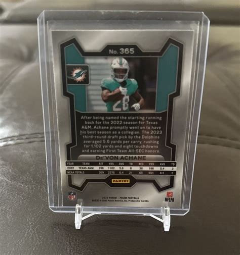 Panini Prizm Rookies De Von Achane Rc Ebay