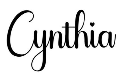 Cynthia Name In Cursive Writing Beautiful Lettering Fonts