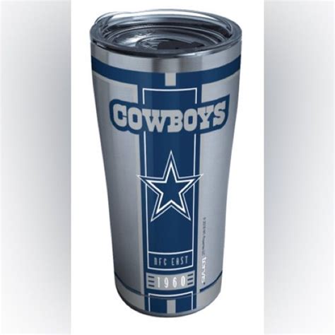 Dallas Cowboys Edge 20 Oz Stainless Steel Tumbler Cowboys Dallas