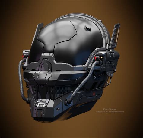 Daniel Vogel Concept Robot Headhelmet 3d Sculpt