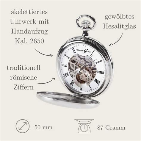 Hermann Jäckle Heidelberg Skelett Taschenuhr Handaufzug incl Kette