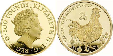 500 Pounds Elizabeth II Year Of The Rooster Gold Proof Reino