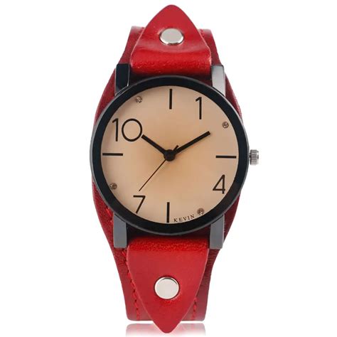 Red Watches Women Fashion Watch 2017 Quartz Leather Wristwatch Fashion ...