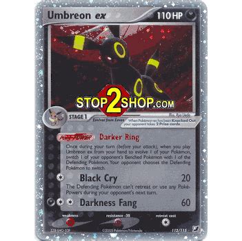 Umbreon Ex Unseen Forces Holofoil Ex Rare Card