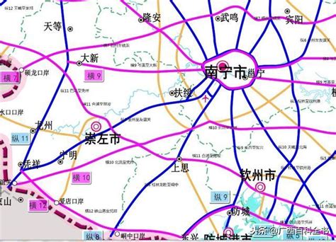 广西2018 2030年高速公路网规划图，看看你家有几条高速公路通过