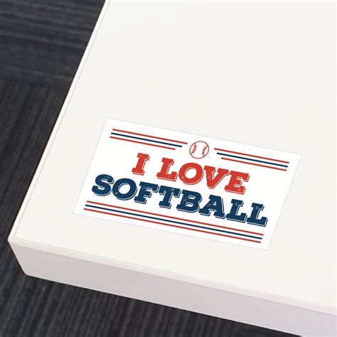 I Love Softball Sticker Decal Sport Stickers Sticker Collective