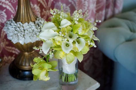 Light Green and White Bridal Bouquet