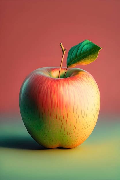 Premium Photo Apple Soft Solid Colors Background Generative AI