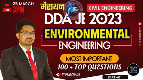 07 DDA JE 2023 MARATHON ENVIRONMENTAL ENGINEERING IMP QUES CIVIL