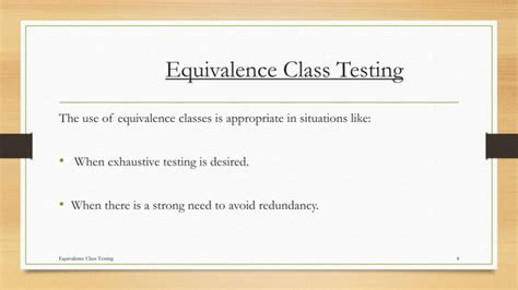 Equivalence Class Testing Ppt