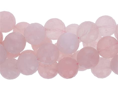 Large Rose Quartz Faceted Round Beads 1 Strand Jumbo Pink Quartz