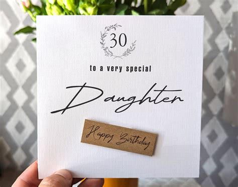 Daughter 30th Birthday Card For Daughter Personalised 30th Etsy Uk