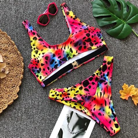 Nodelay New Sexy Bikinis Women Swimsuit Colorful Printed Bikini