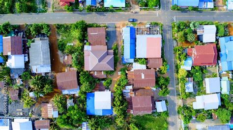 Top view city. Top view town. Top view Landscape. Stock Photo | Adobe Stock